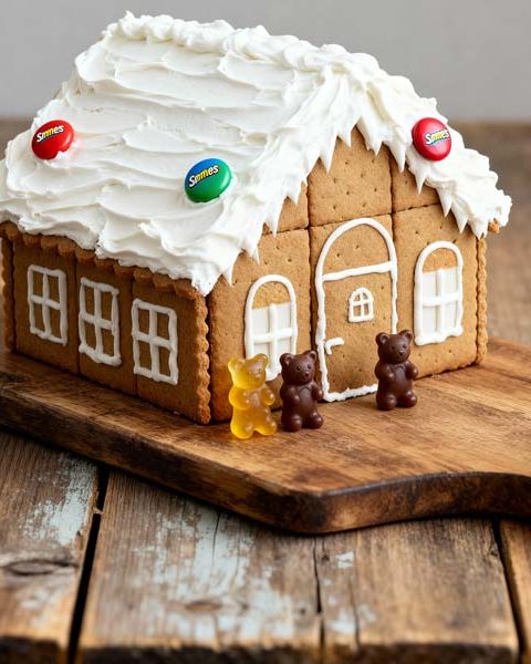 Peperkoekhuis van biscuit