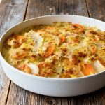 Pittige spruitjesgratin