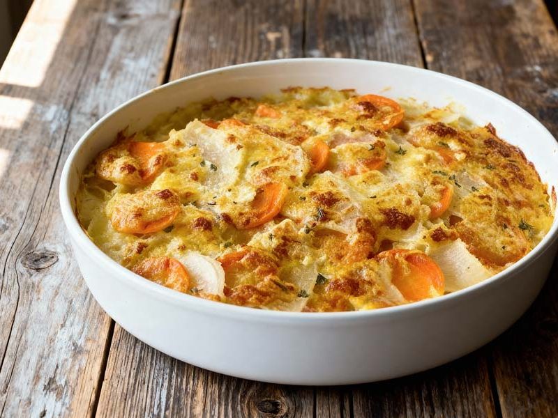 Wortel Koolrabi ovenschotel
