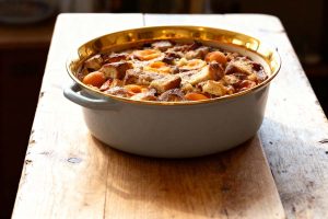 Broodpudding met abrikozen