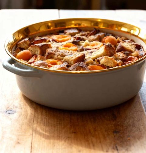 Broodpudding met abrikozen
