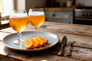 Sinaasappel-biercocktail
