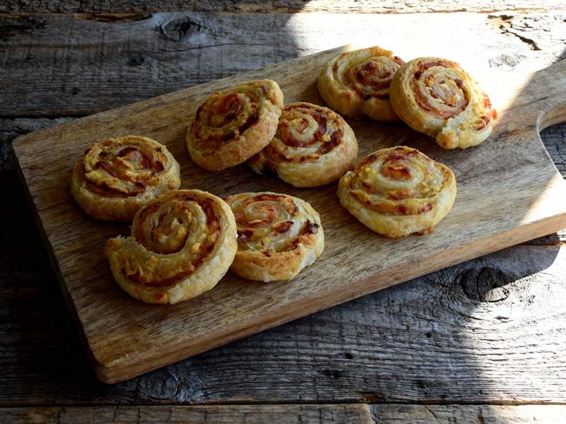 Bacon roomkaas spiralen