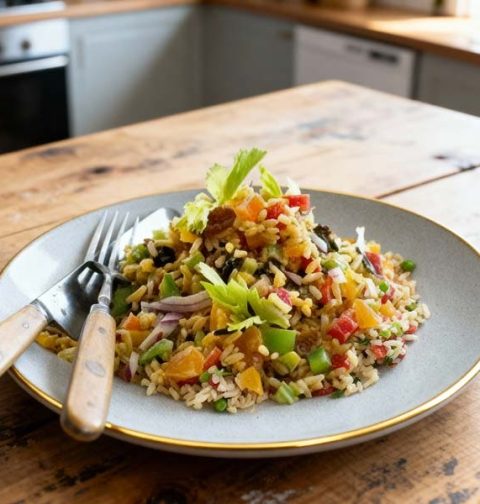 Frisse rijstsalade