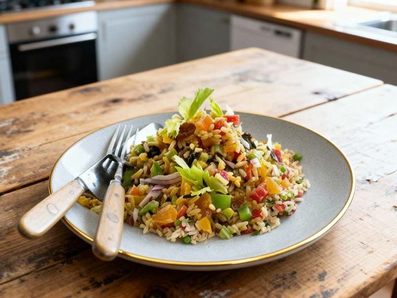 Frisse rijstsalade
