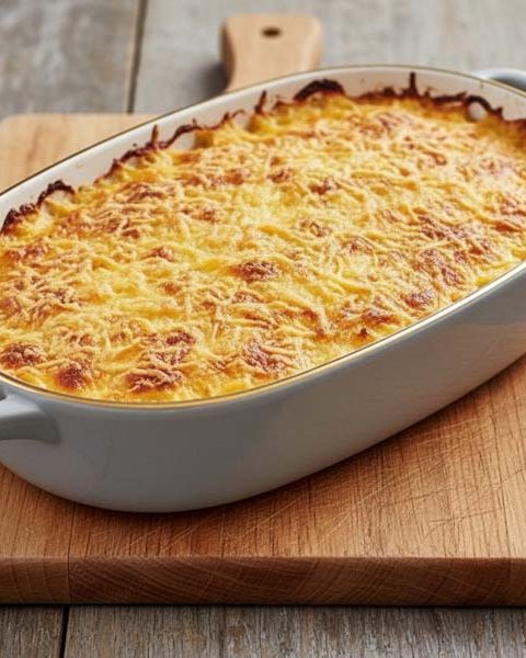 Gegratineerde zuurkoolschotel