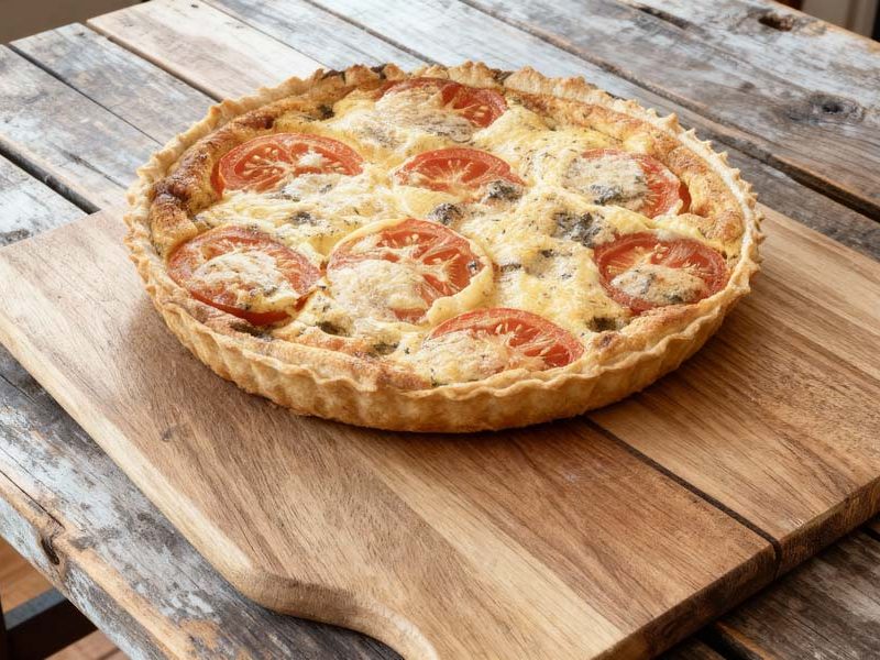 Kaasquiche met tomaat