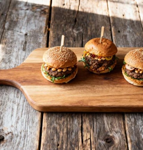 Pittige pindaburger