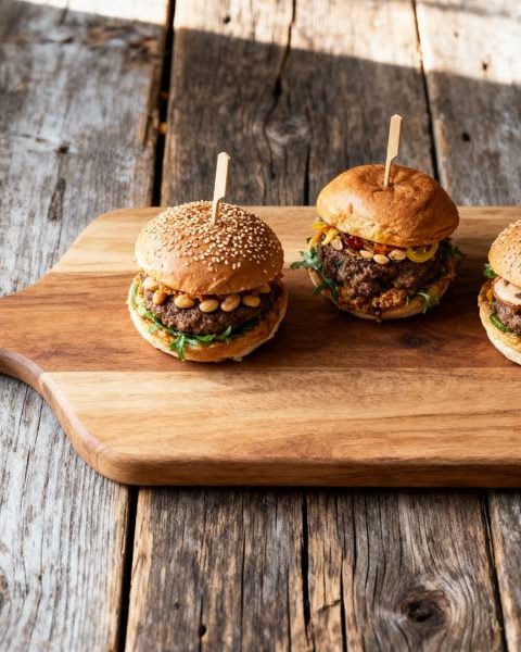 Pittige pindaburger