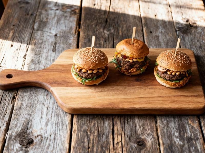 Pittige pindaburger