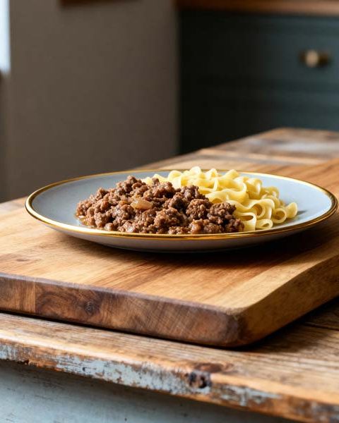 Hachee met vegetarisch gehakt