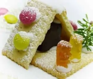 Peperkoekhuis van biscuit