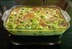 Pittige Spruitjesgratin