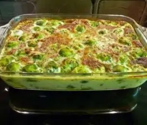 Pittige Spruitjesgratin