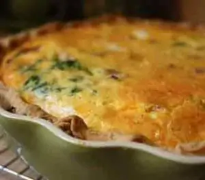 Quiche met kip en spinazie