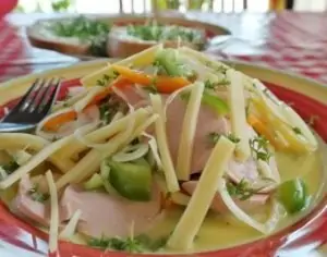 zomerse worst-kaas-salade