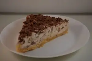 Banaan kwarktaart met chocolade