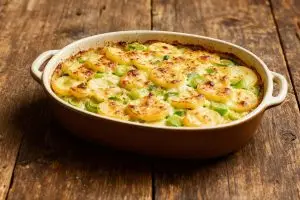 Aardappelgratin met prei