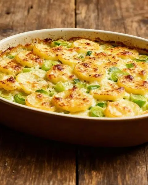 Aardappelgratin met prei