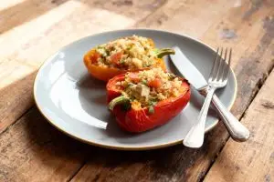 Gevulde paprika's met couscous