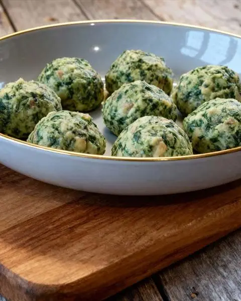 Kaas spinazie knoedels