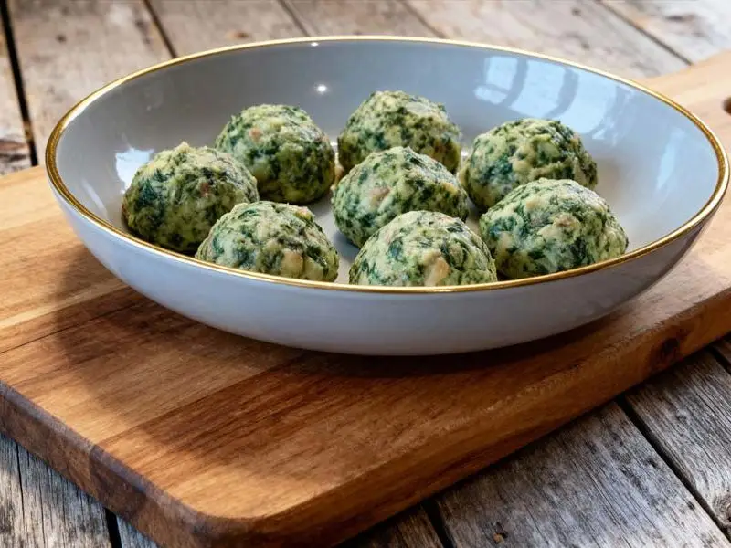 Kaas spinazie knoedels