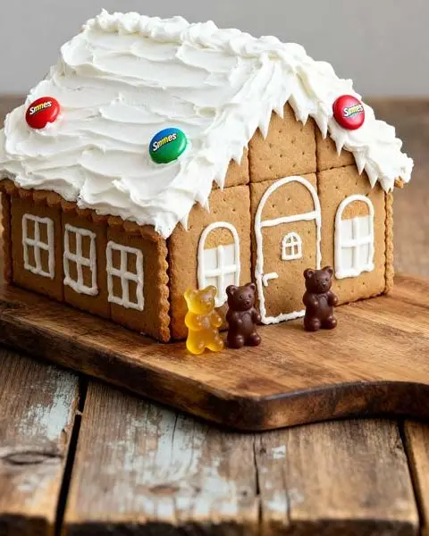 Peperkoekhuis van biscuit