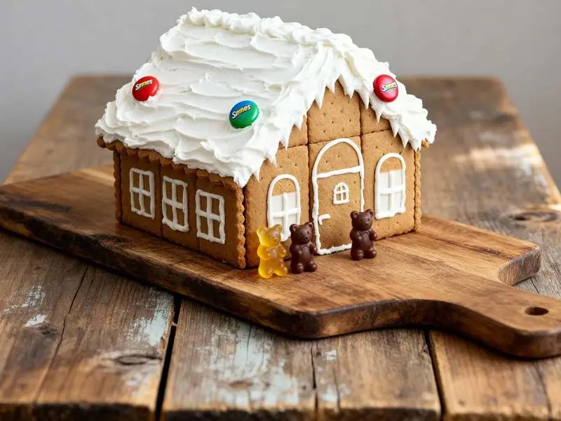 Peperkoekhuis van biscuit