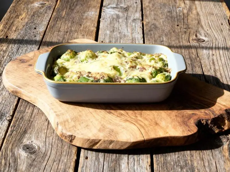 Pittige Spruitjesgratin