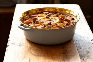 Broodpudding met abrikozen