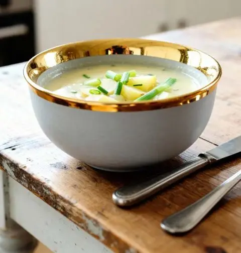 Franse aardappel-preisoep