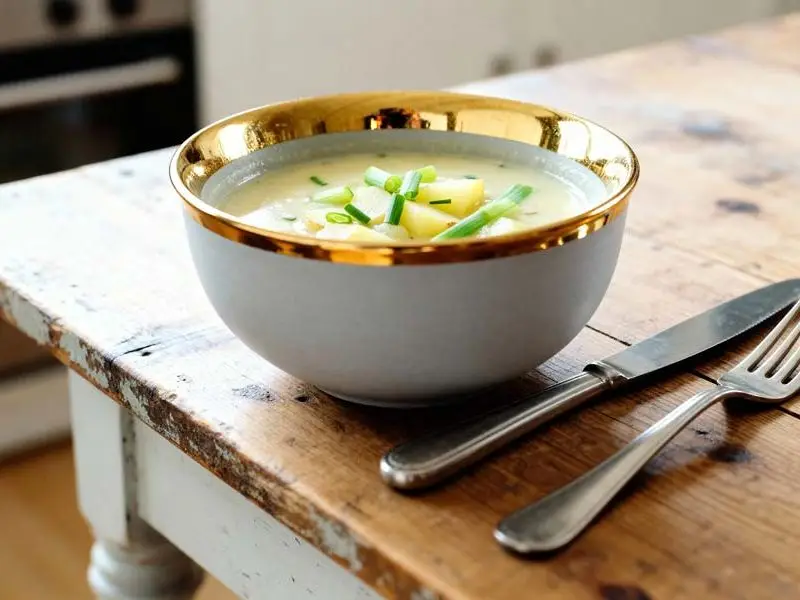 Franse aardappel-preisoep