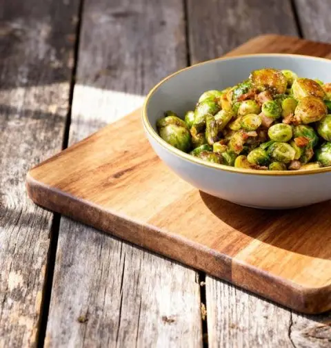 Roergebakken spruitjes