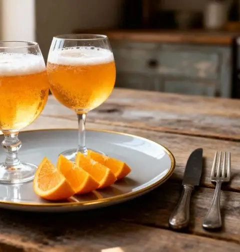 Sinaasappel-biercocktail