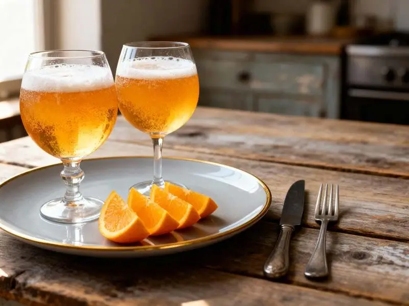 Sinaasappel-biercocktail