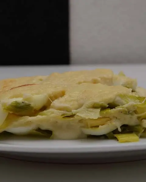 Lasagne met prei maar zonder vlees