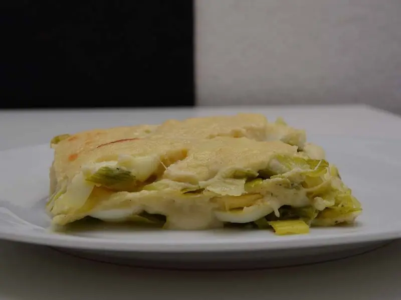 Lasagne met prei maar zonder vlees