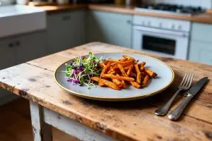 Zoete aardappel uit de oven