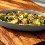 Gebakken gnocchi met gegrilde groenten