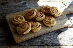 Bacon roomkaas spiralen