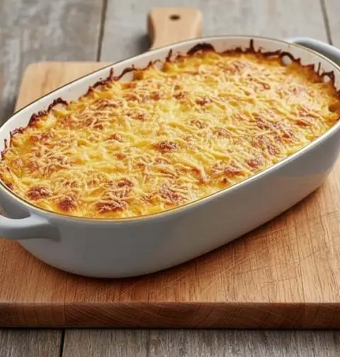 Gegratineerde zuurkoolschotel