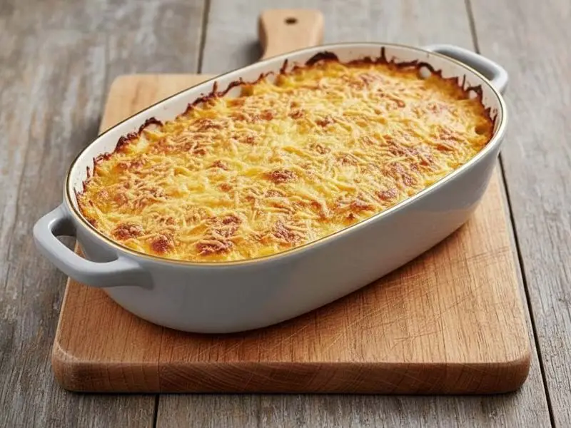 Gegratineerde zuurkoolschotel