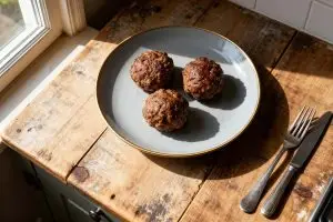 Gehaktballen met kerrie en ui