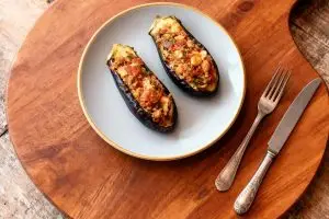 Gevulde aubergine