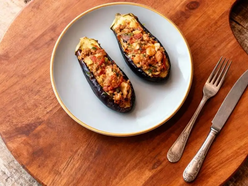 Gevulde aubergine
