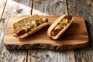Hotdogs met braadworst