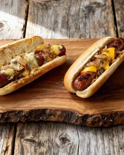 Hotdogs met braadworst