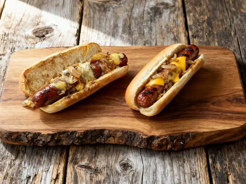 Hotdogs met braadworst