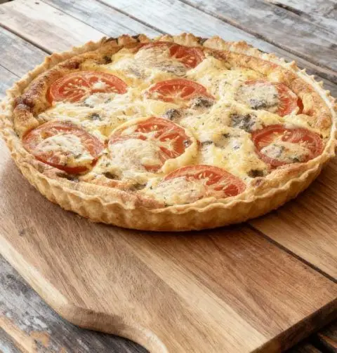 Kaasquiche met tomaat