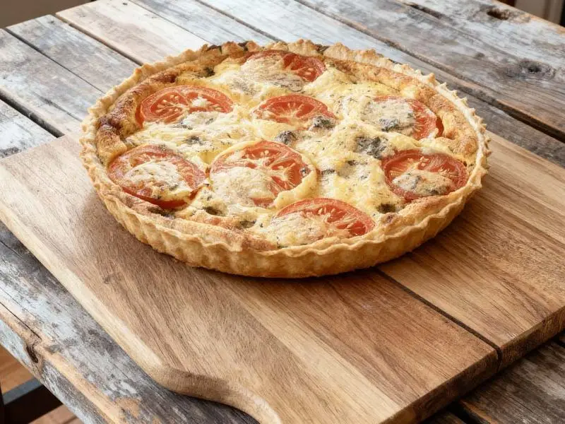 Kaasquiche met tomaat
